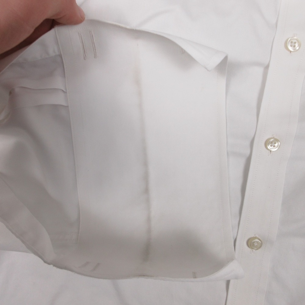 Charles Tyrwhitt Shirt Mens L 16.5 33 White Solid French Cuff Dress Button Up - Picture 3 of 12